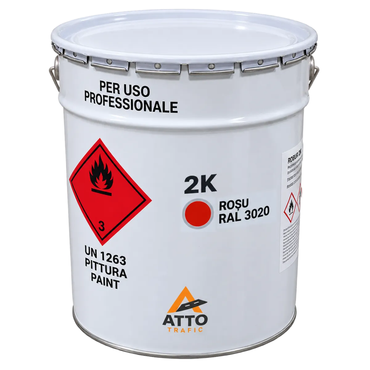 Marcaje Rutiere Bicomponenta Antiderapanta Aplicate la Rece, Rosu (RAL 3020), 15 Kg