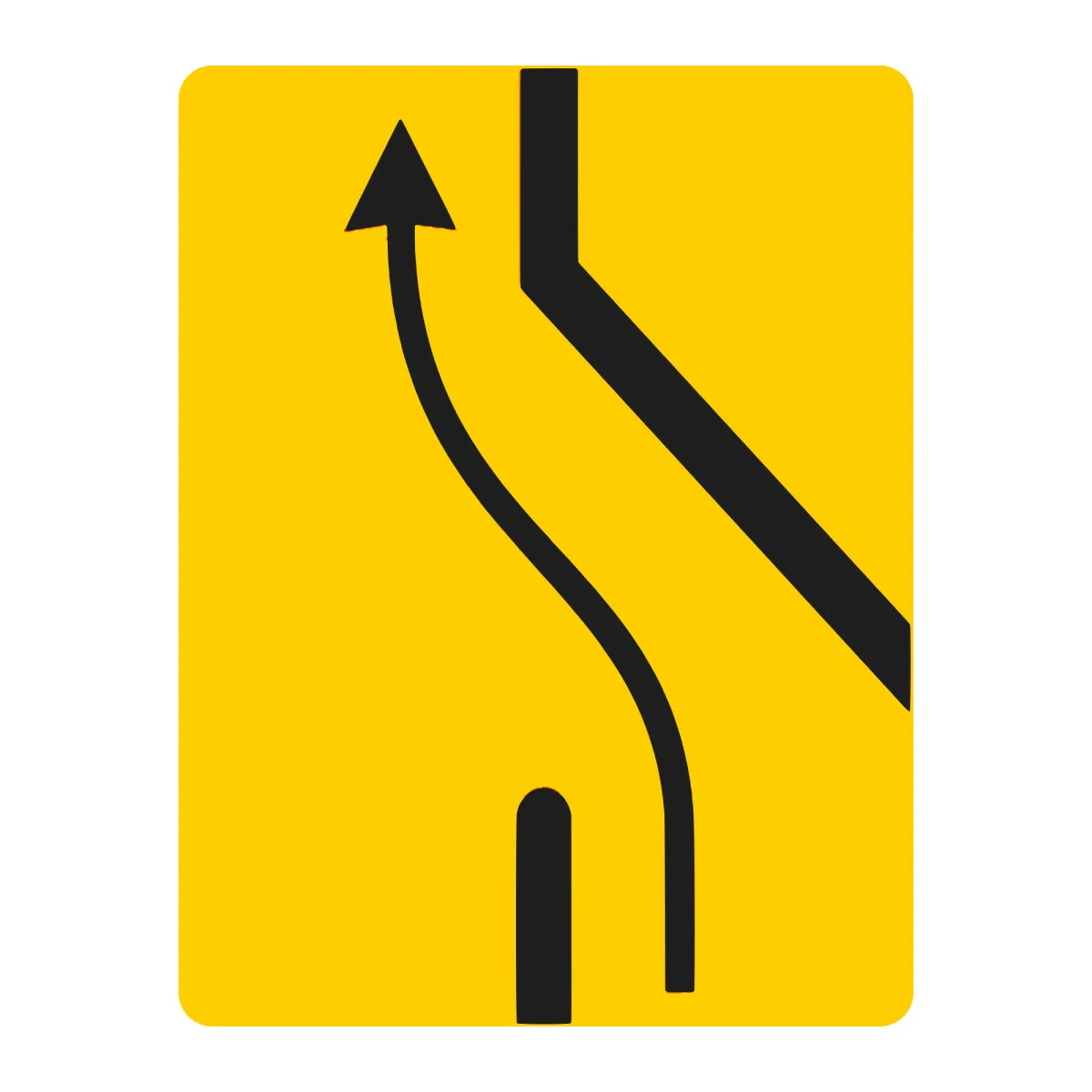 Indicator U23 – Abatere temporară (stânga), 65x85 cm, Clasa I