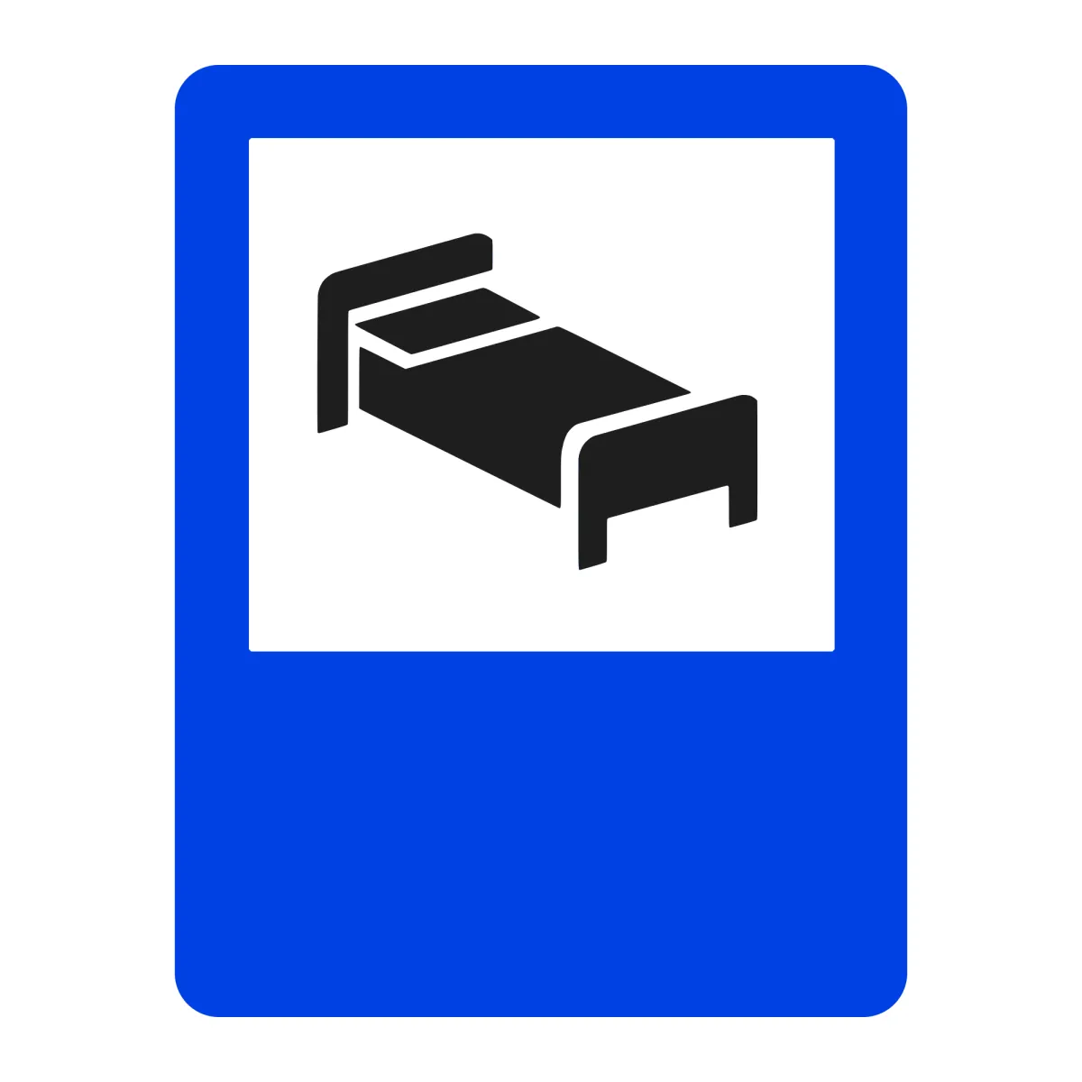 Indicator G21 – Hotel sau motel, 50x65 cm, Clasa I
