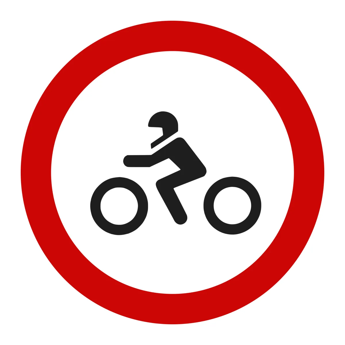 Indicator C4 – Accesul interzis motocicletelor, Ø60 cm, Clasa I