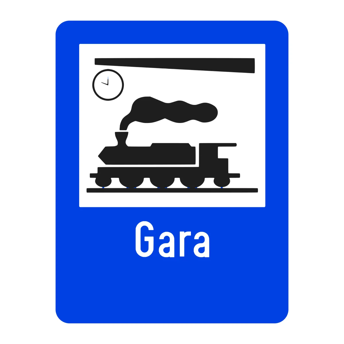 Indicator G43 – Gară, 50x65 cm, Clasa I