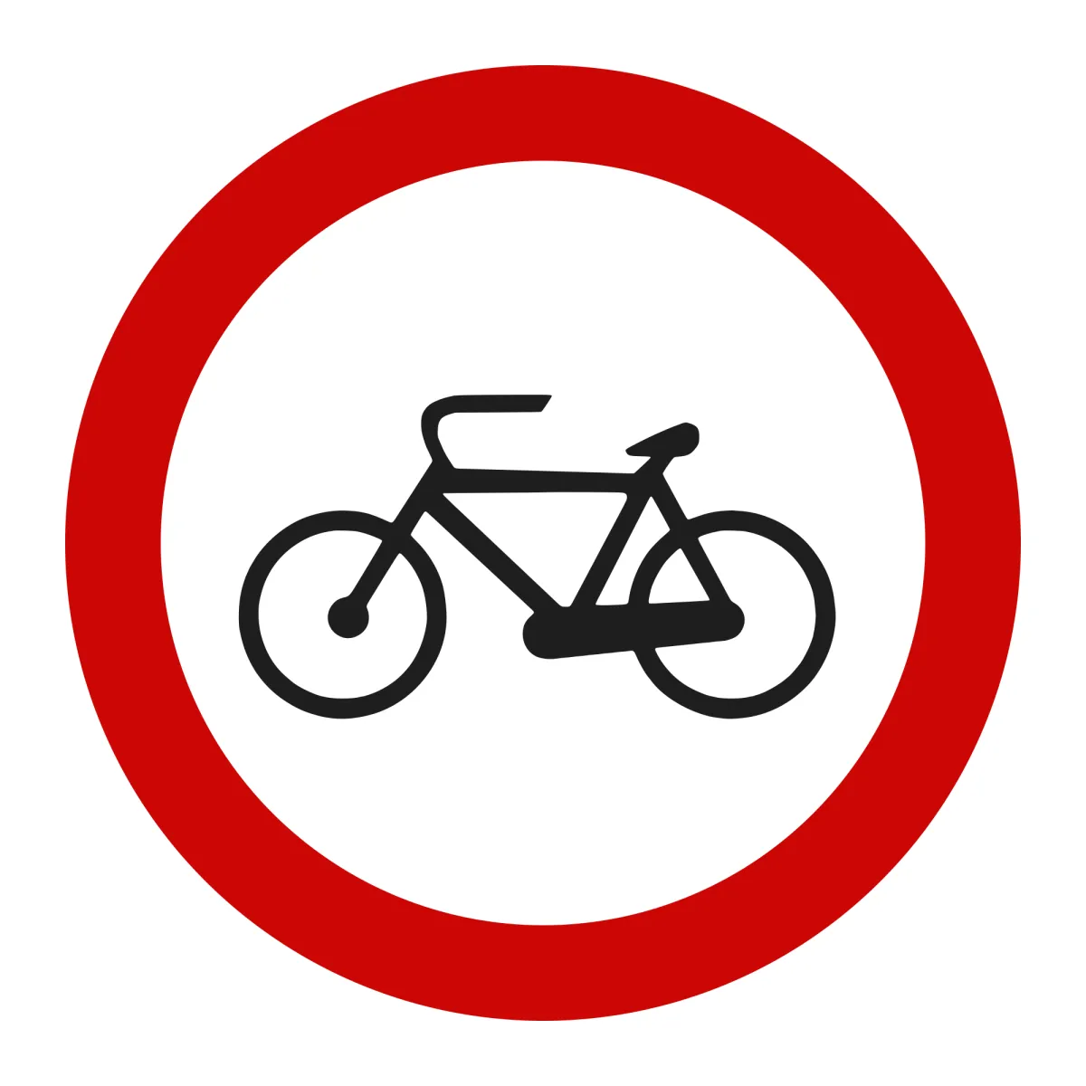 Indicator C5 – Accesul interzis bicicletelor, Ø60 cm, Clasa I