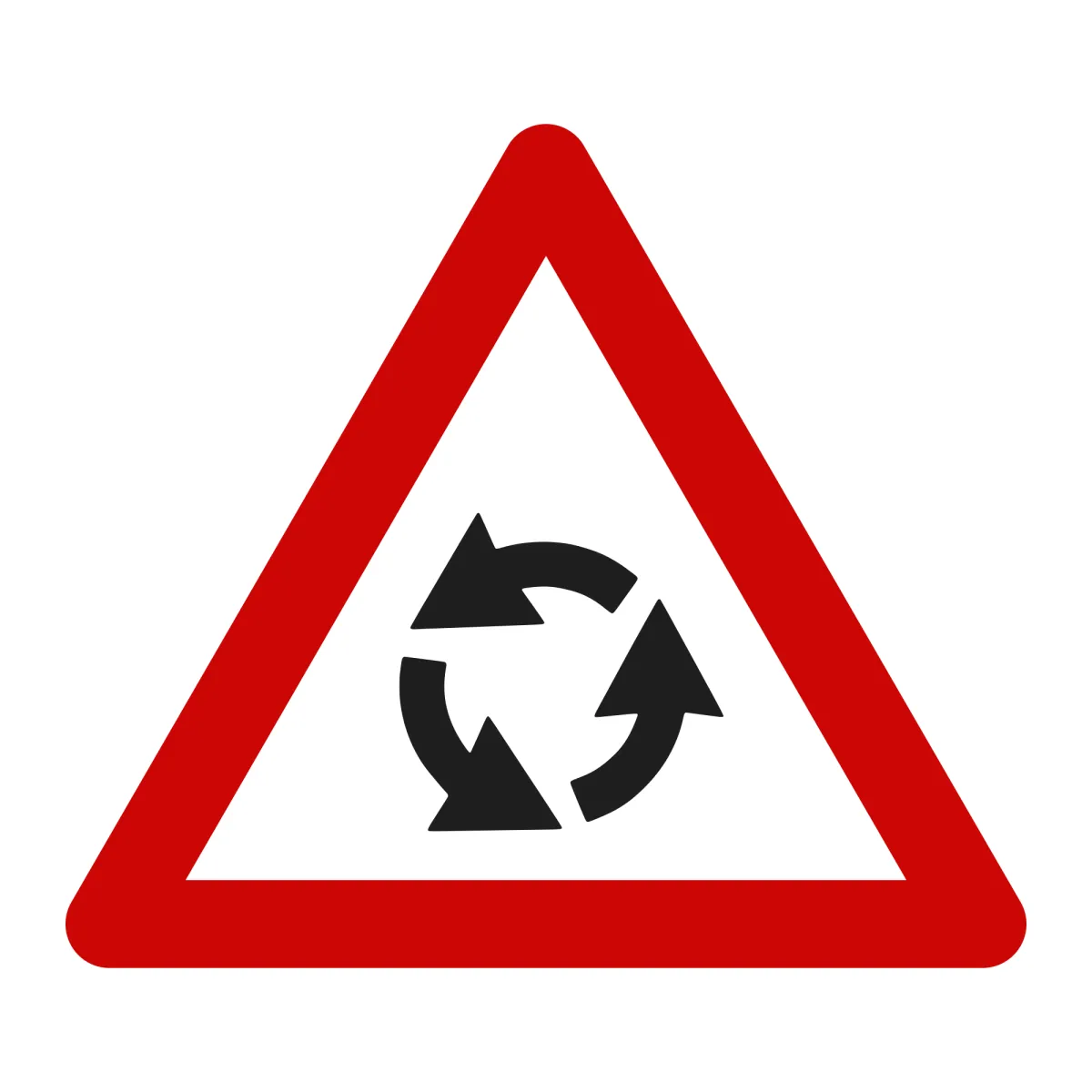 Indicator A38 – Presemnalizare intersecție cu sens giratoriu, 70 cm, Clasa I
