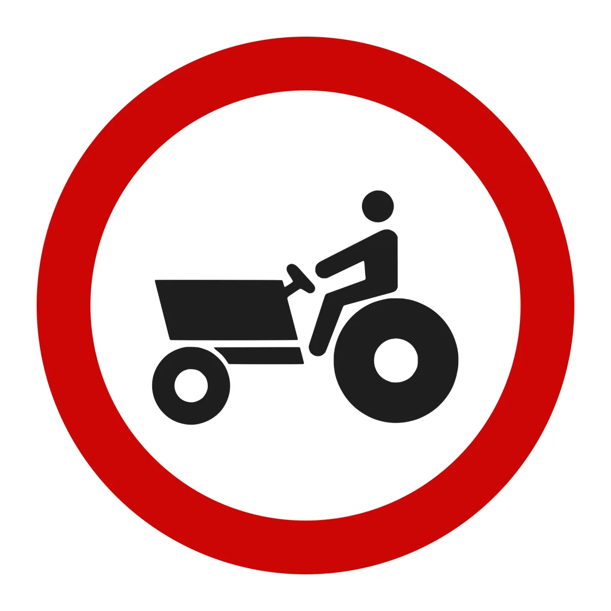 Indicator C13 – Accesul interzis tractoarelor agricole și forestiere, Ø60 cm, Clasa I