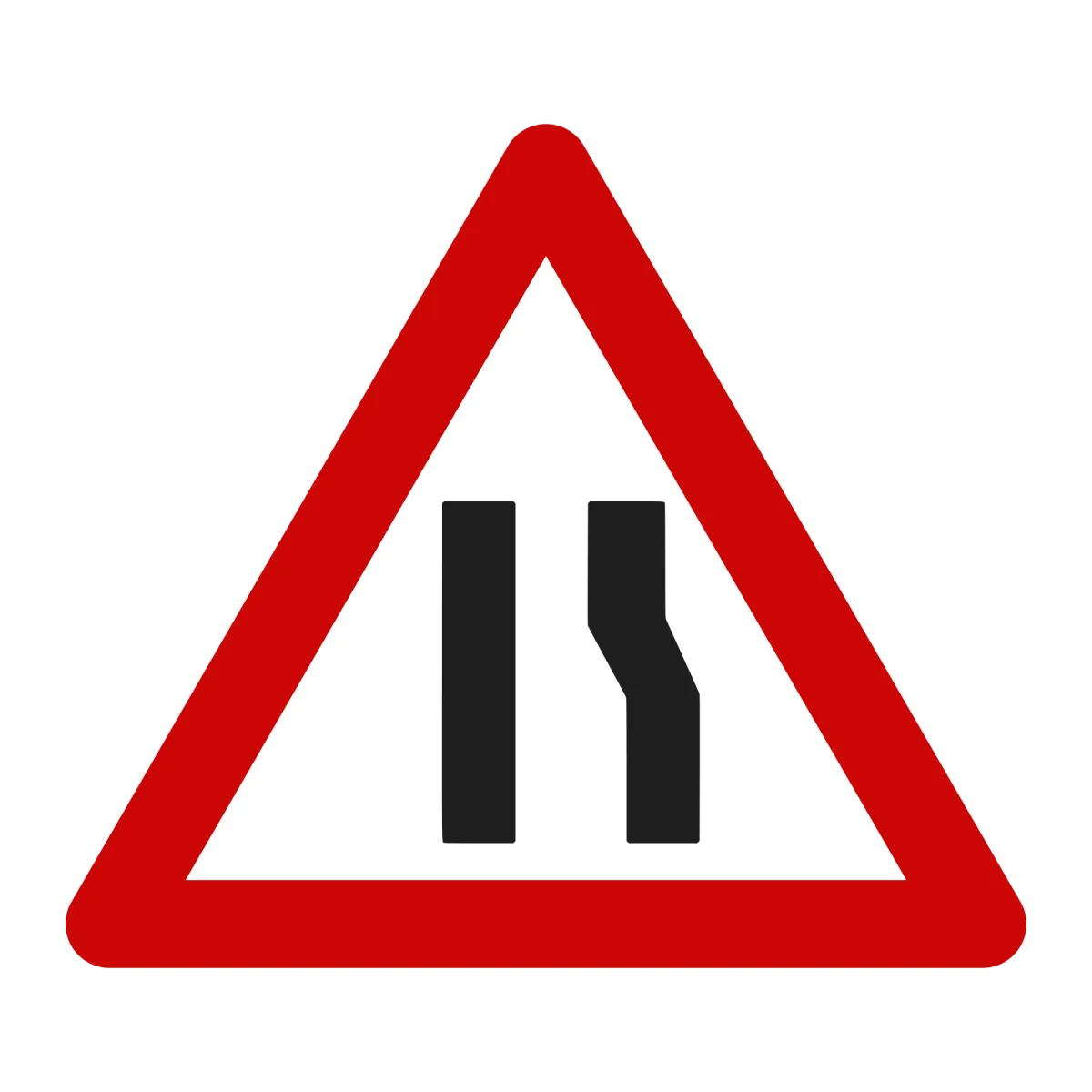 Indicator A10 – Drum îngustat pe partea dreaptă, 70 cm, Clasa I