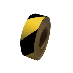 Bandă Adezivă Reflectorizantă Galben-Negru, 5 cm x 46 m
