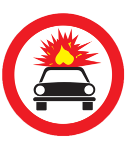 C42 - Accesul interzis vehiculelor care transporta substante explozive sau usor inflamabile