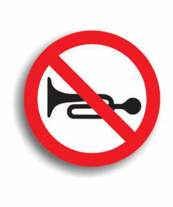 Claxonarea interzisă, indicatoare rutiere