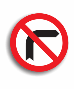 Interzis a vira la dreapta, indicatoare rutiere