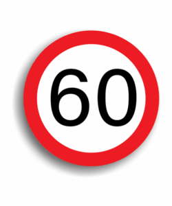 Limitare de viteză 60 km/h, indicatoare rutiere