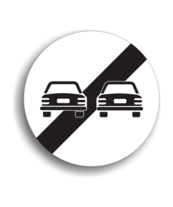 Sfârșitul interzicerii de a depăși, indicatoare rutiere