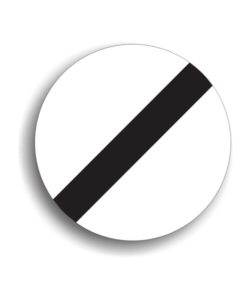 Sfârșitul tuturor restricțiilor, indicatoare rutiere