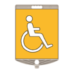 ATZ 357 - Indicator din Plastic cu Filet, Parcare pentru Persoane cu Handicap 34×40 cm