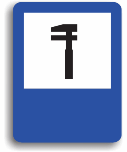 Service auto, indicatoare rutiere