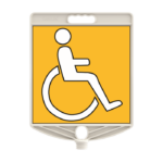 ATZ 957 - Indicator din Plastic cu Filet, Parcare pentru Persoane cu Handicap 30×30 cm