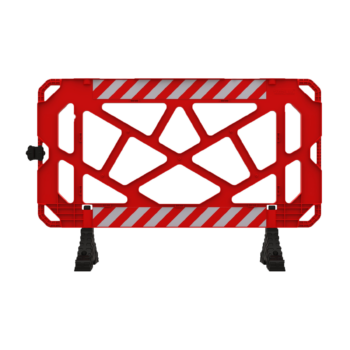 ATZ 80150-R - Bariera Modulara pentru Semnalizare Lucrari, 150x100 cm, Roșu