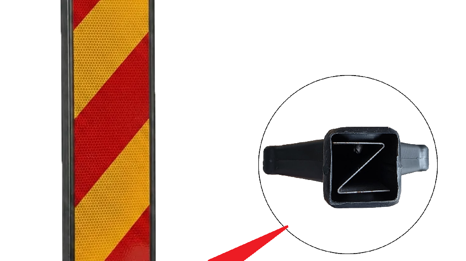 V3-V4 - Baliză Direcțională Stânga-Dreapta cu Z metalic la baza pentru intarire